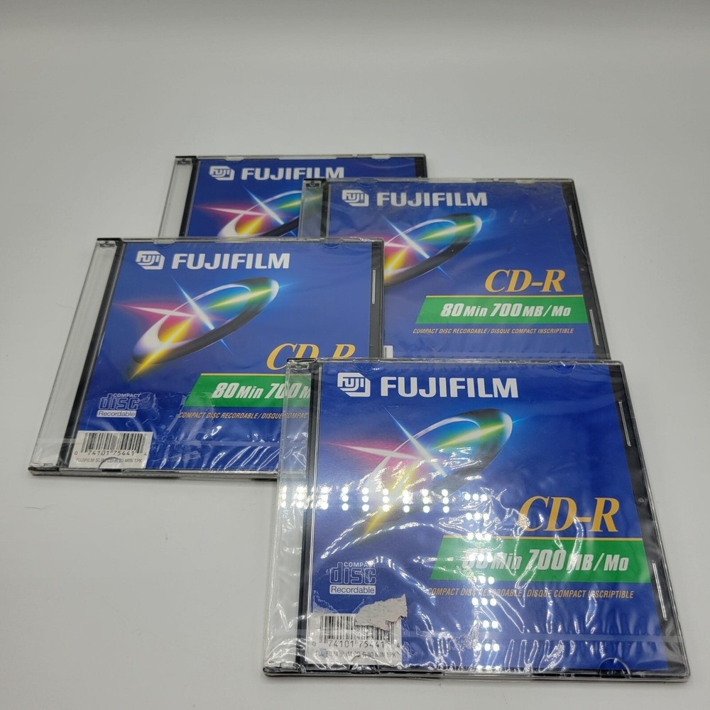 Fujifilm CD-R 80 Min 700MB/Compact Disc Recordable 4-Pack
